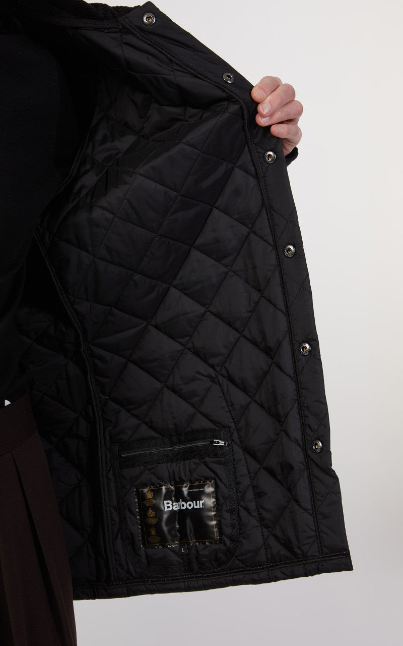 Barbour Quilted Jacket Heritage Liddesdale Black