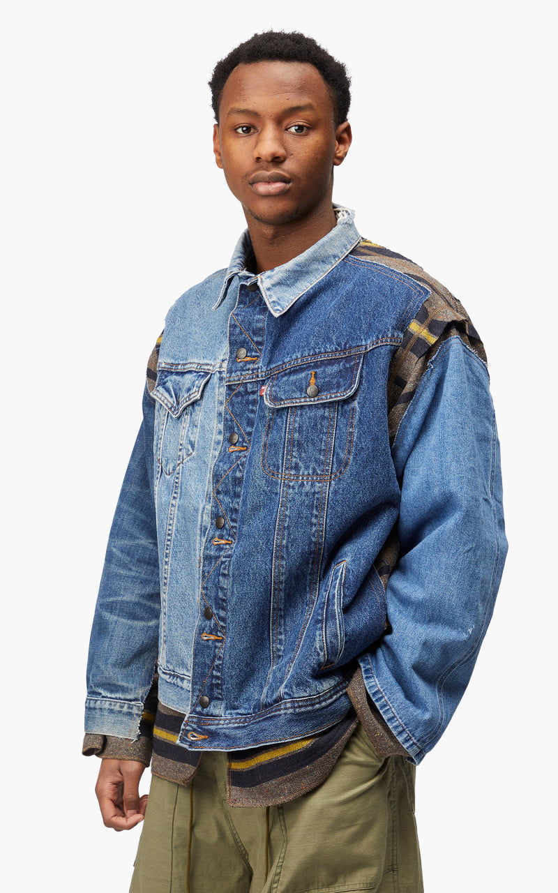 Needles Rebuild by Needles Jean Jacket Blanket Covered Reversible X-Large