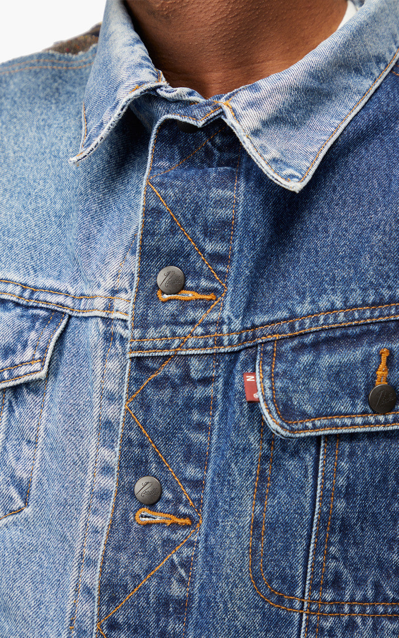 Needles Rebuild by Needles Jean Jacket Blanket Covered Reversible X-Large