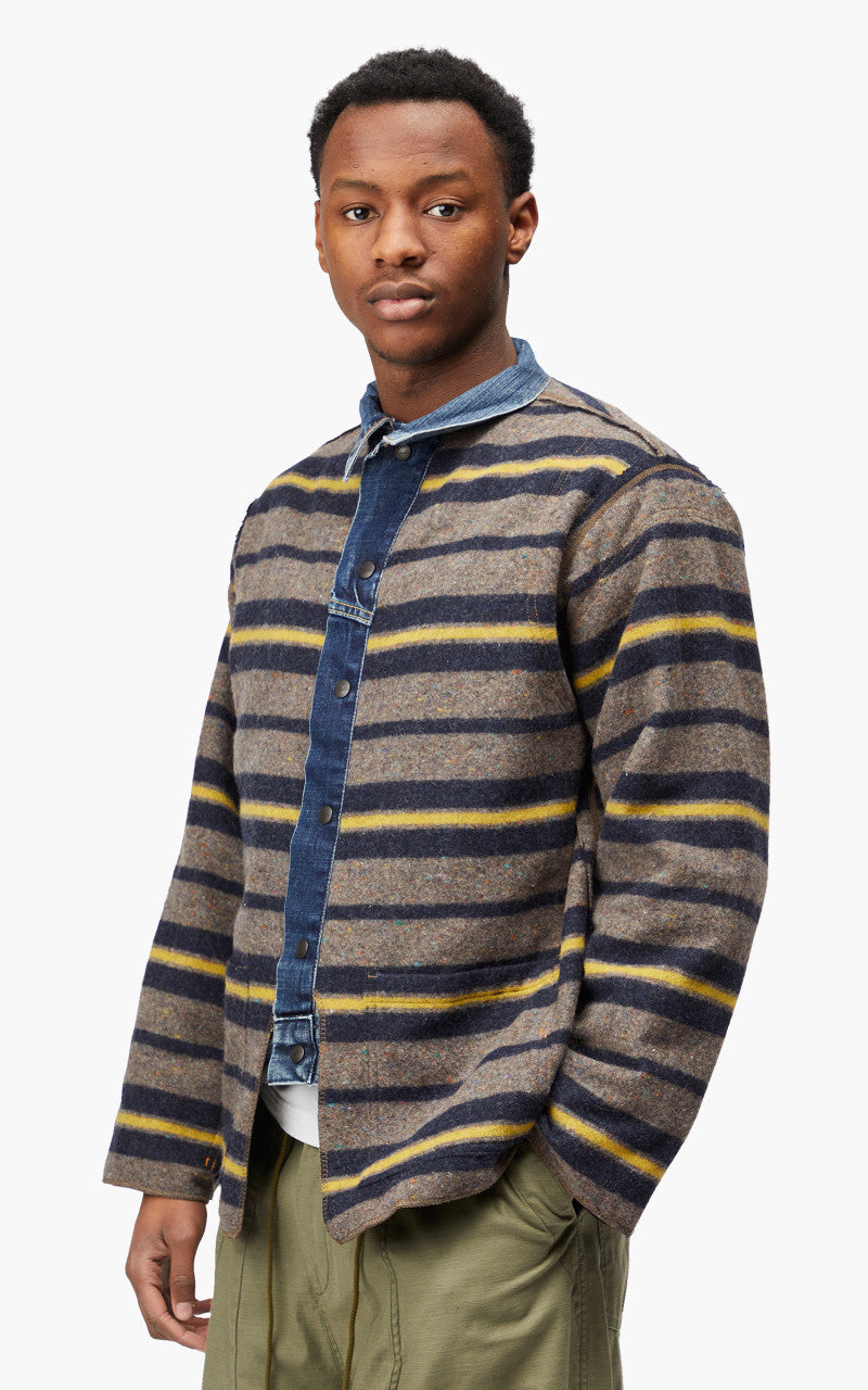 Needles Rebuild by Needles Jean Jacket Blanket Covered Reversible Medium