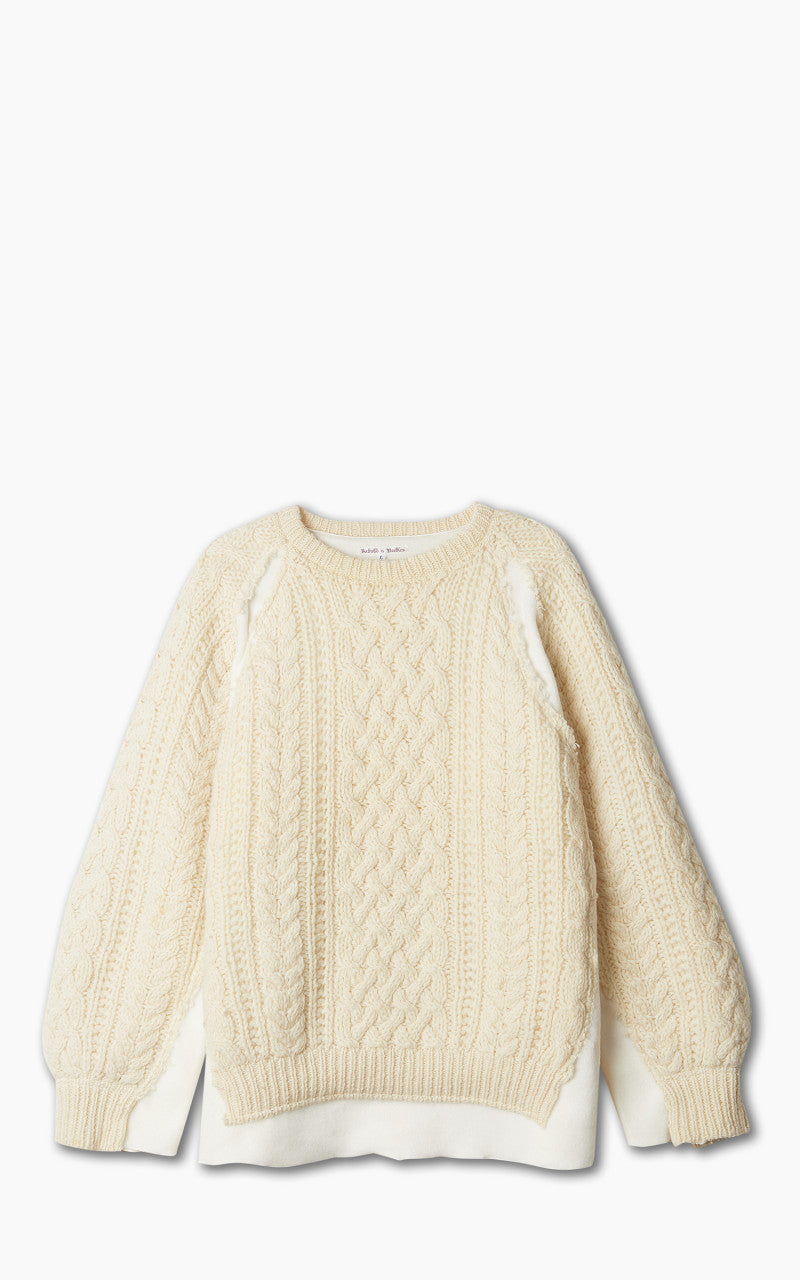 Needles Rebuild by Needles Fisherman Sweater Covered Off White Large