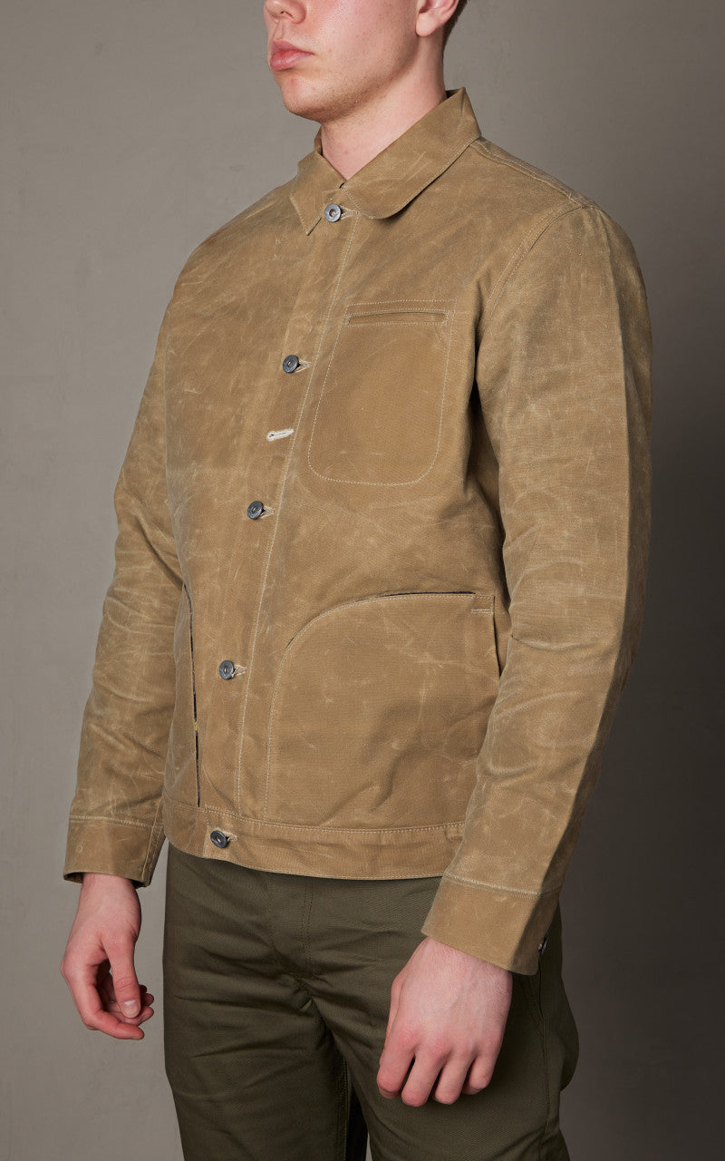 Rogue Territory Supply Jacket Blanket Lined Waxed Canvas Ridgeline Tan