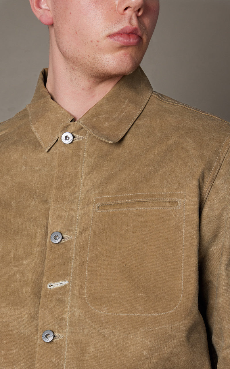 Rogue Territory Supply Jacket Blanket Lined Waxed Canvas Ridgeline Tan