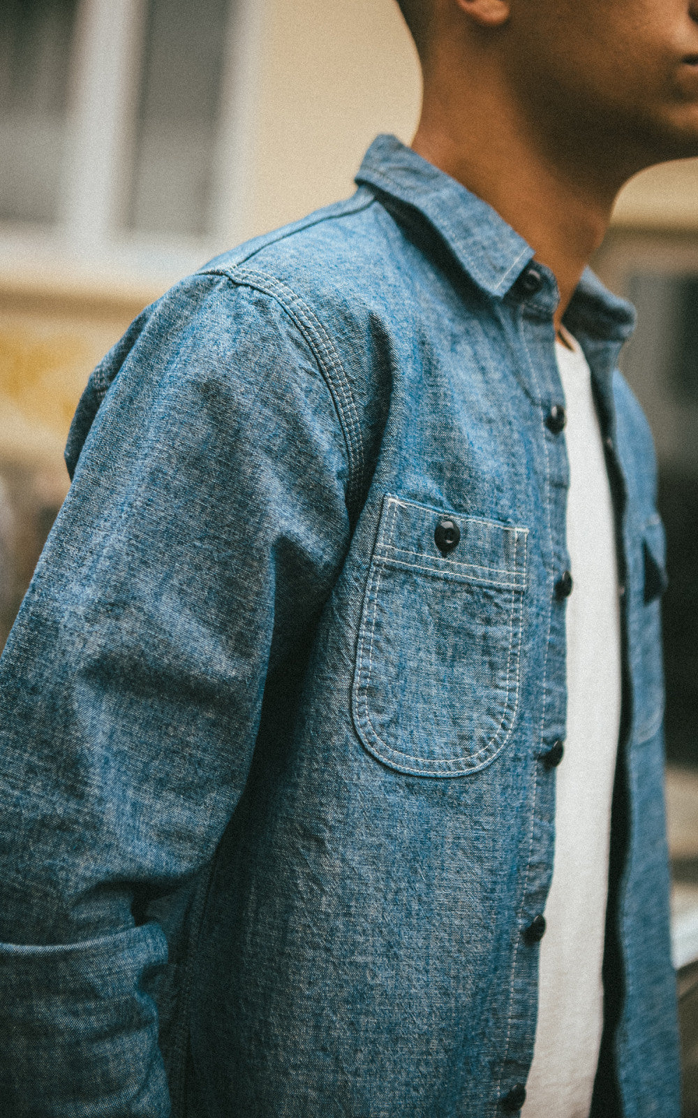 Rogue Territory Work Shirt Rinsed Chambray Indigo