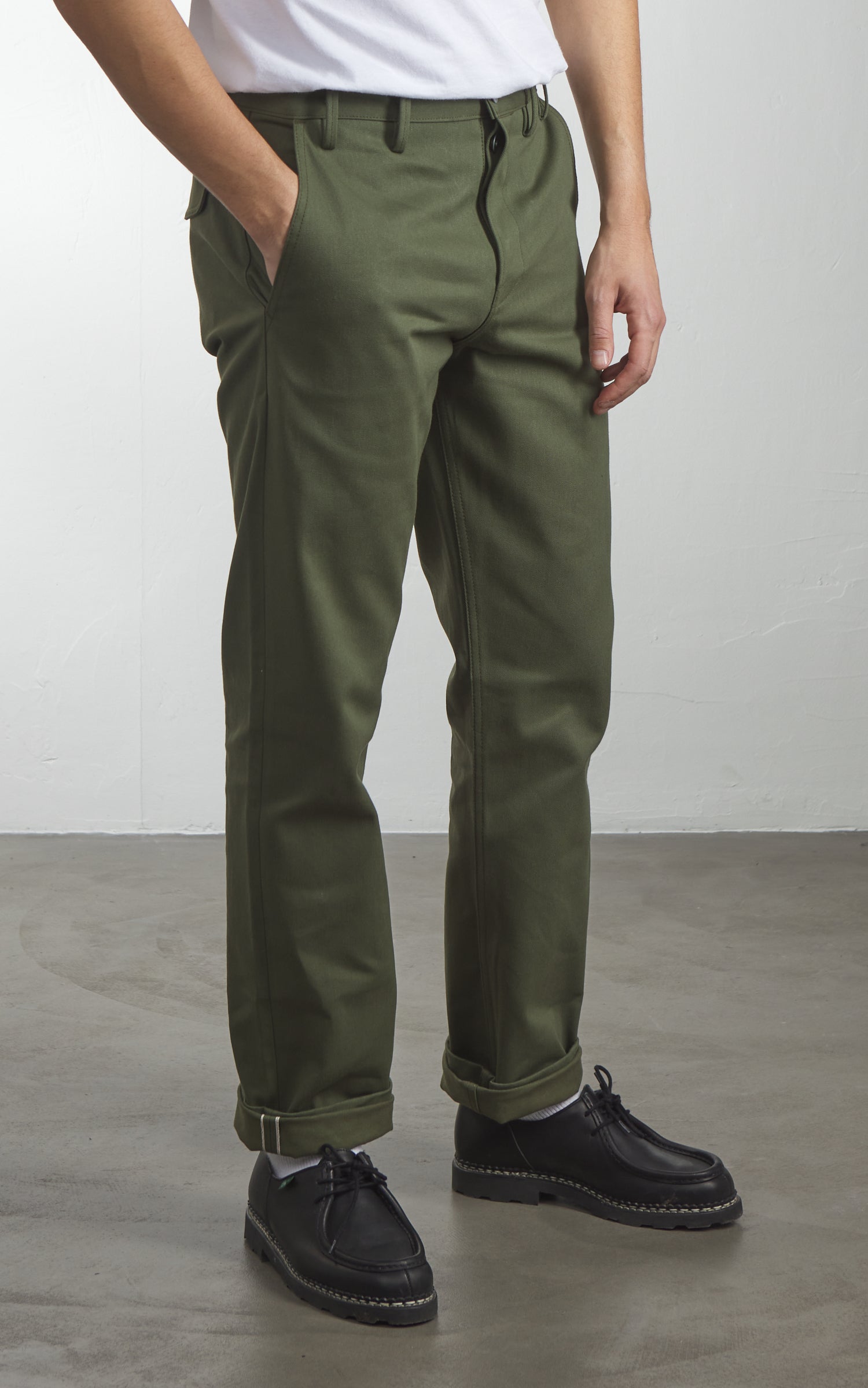 Rogue Territory Officer High Trouser Selvedge Olive