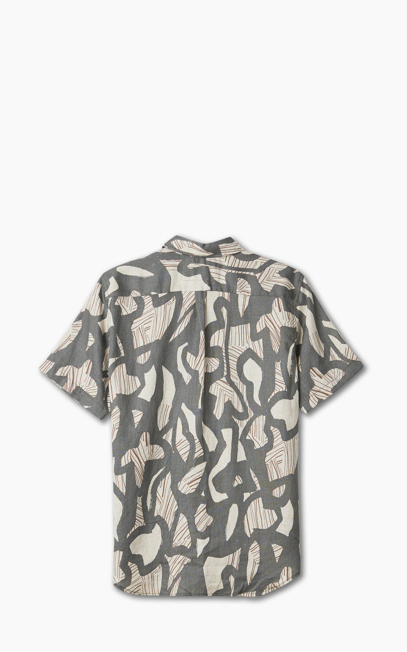 Rogue Territory Oxford Shirt Linen Grey Shapes
