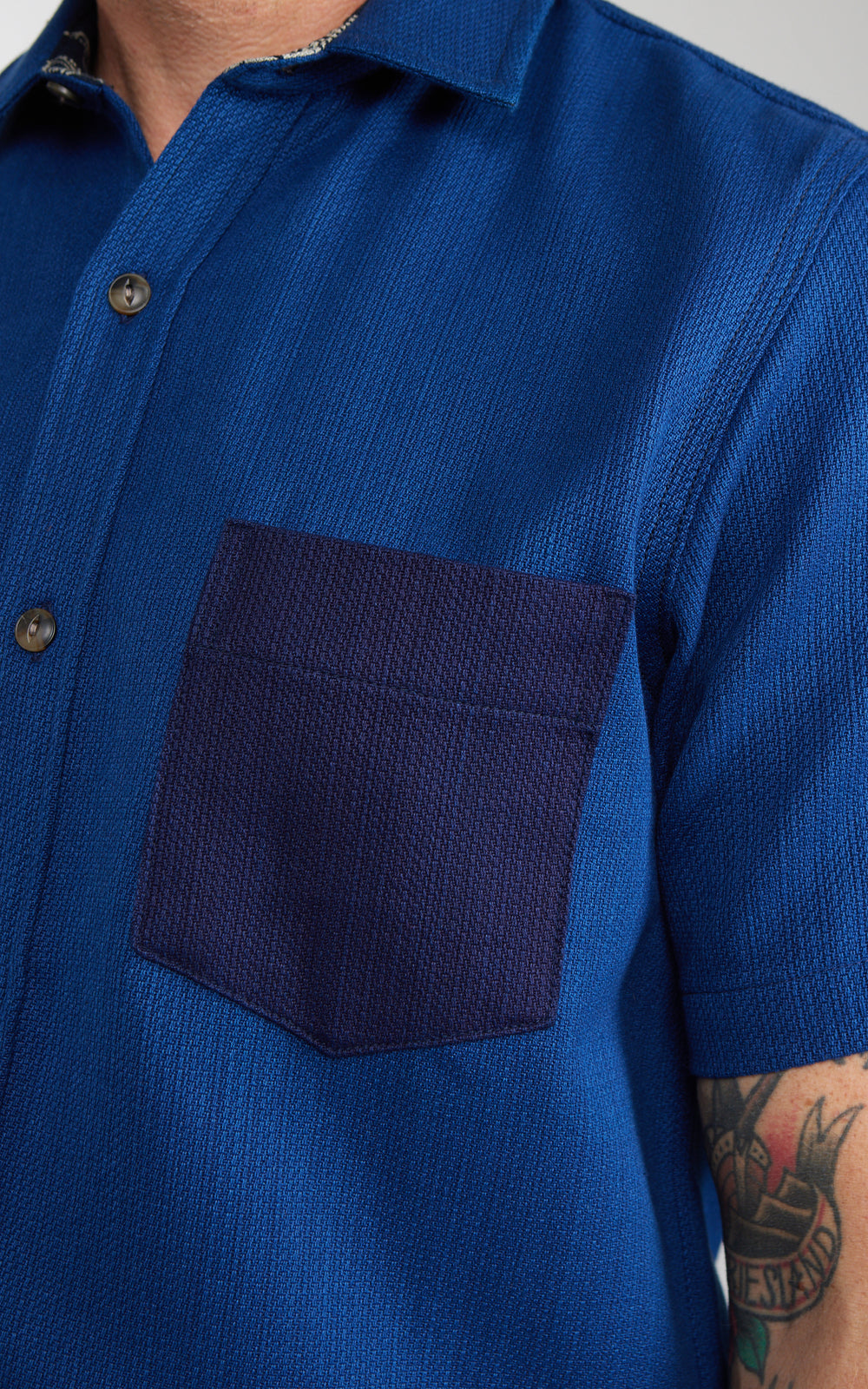 Rogue Territory Oxford Shirt Indigo Contrast