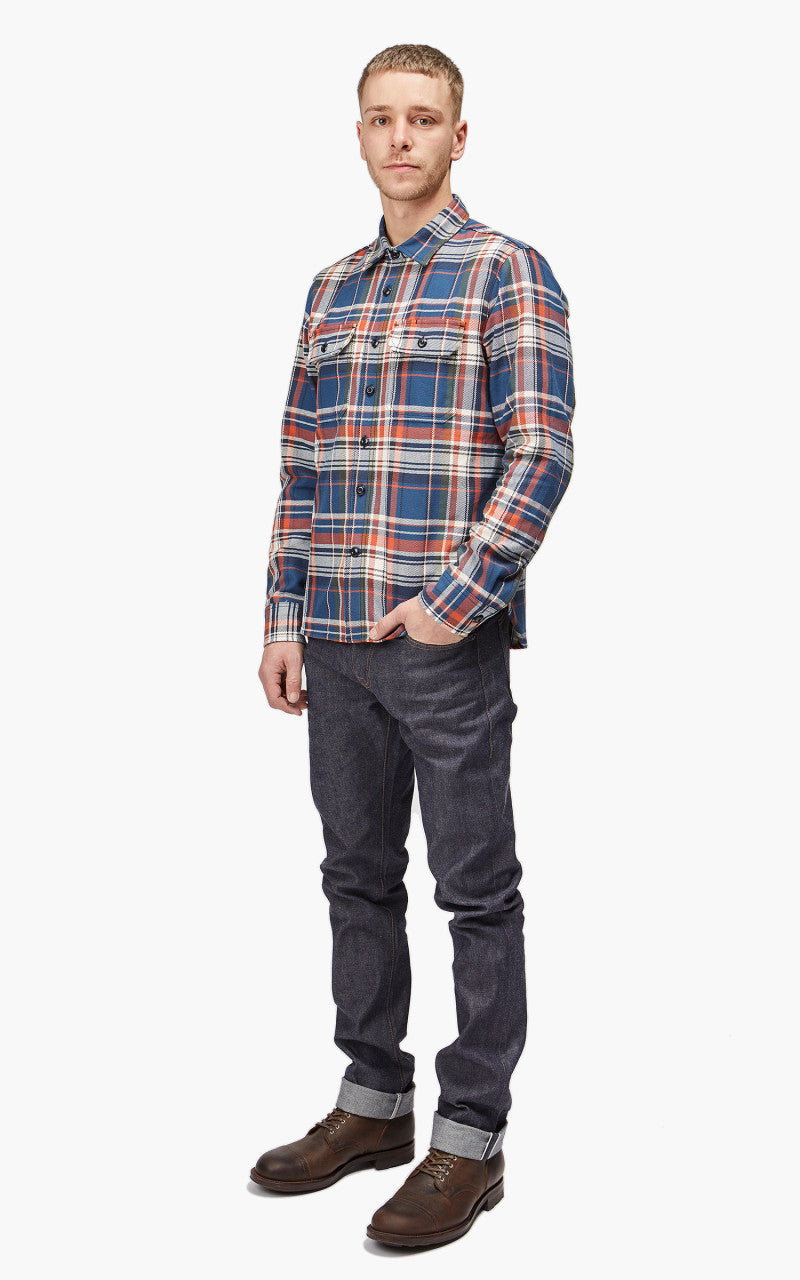 Rogue Territory Field Shirt Selvedge Navy Plaid