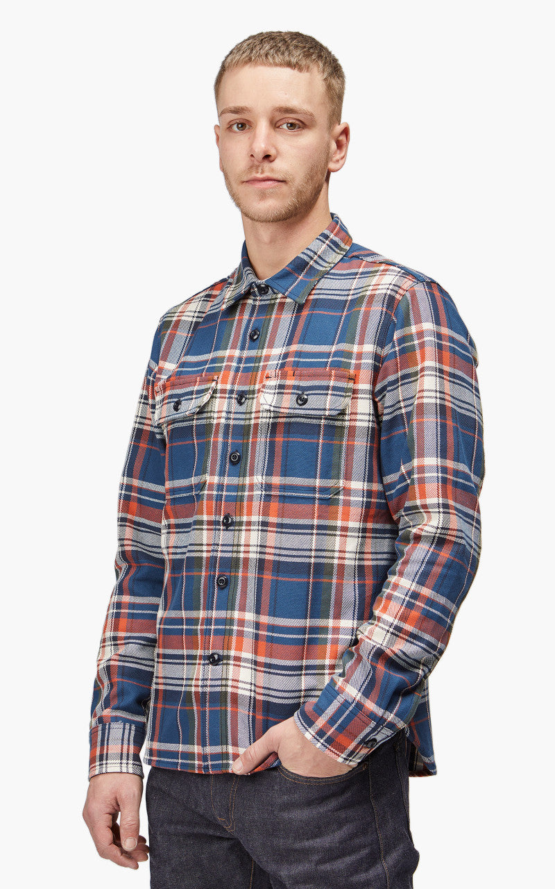 Rogue Territory Field Shirt Selvedge Navy Plaid