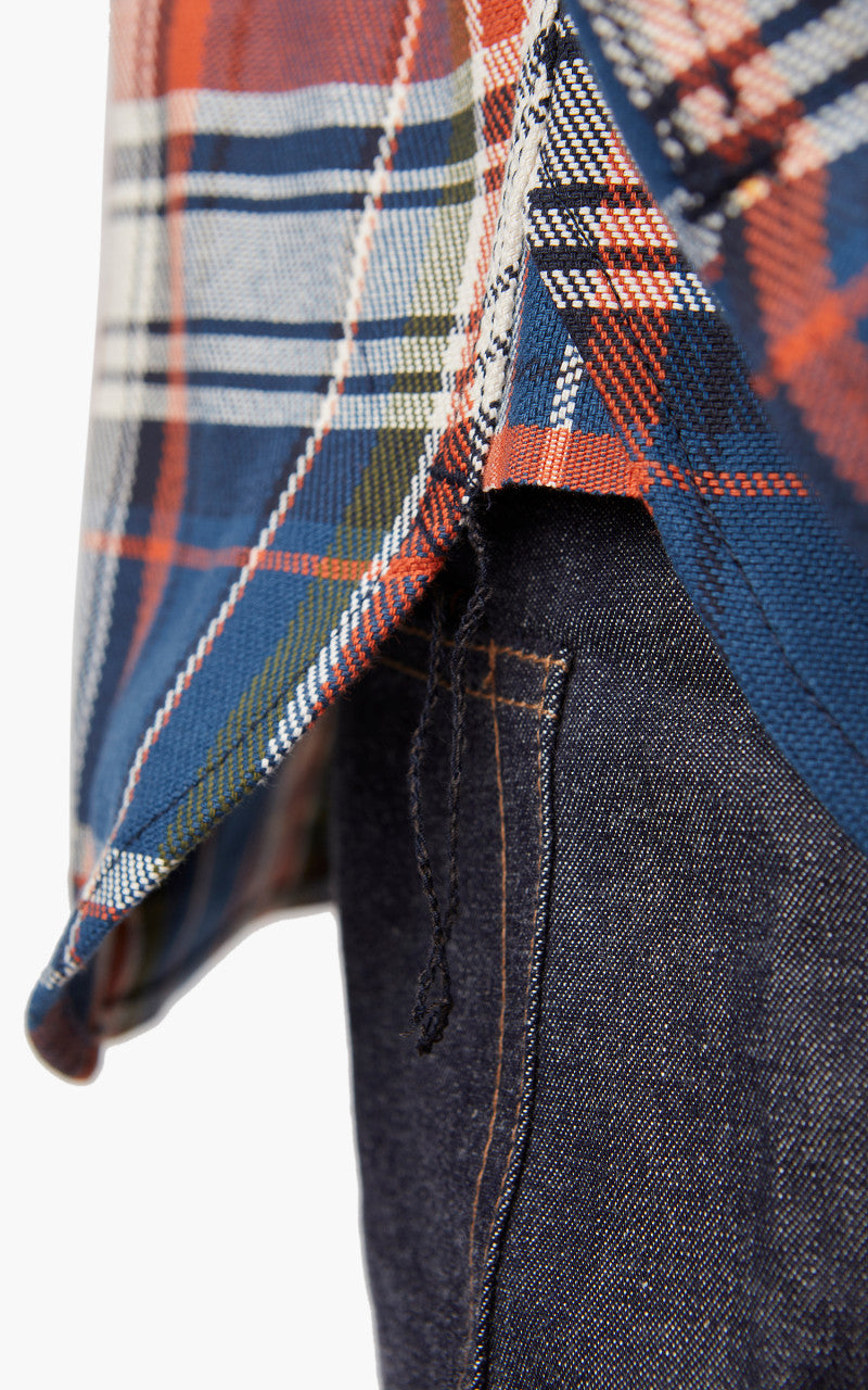 Rogue Territory Field Shirt Selvedge Navy Plaid