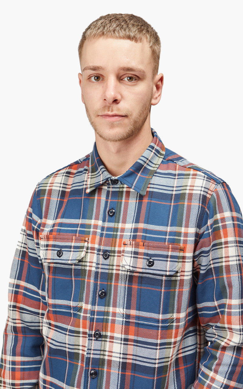 Rogue Territory Field Shirt Selvedge Navy Plaid