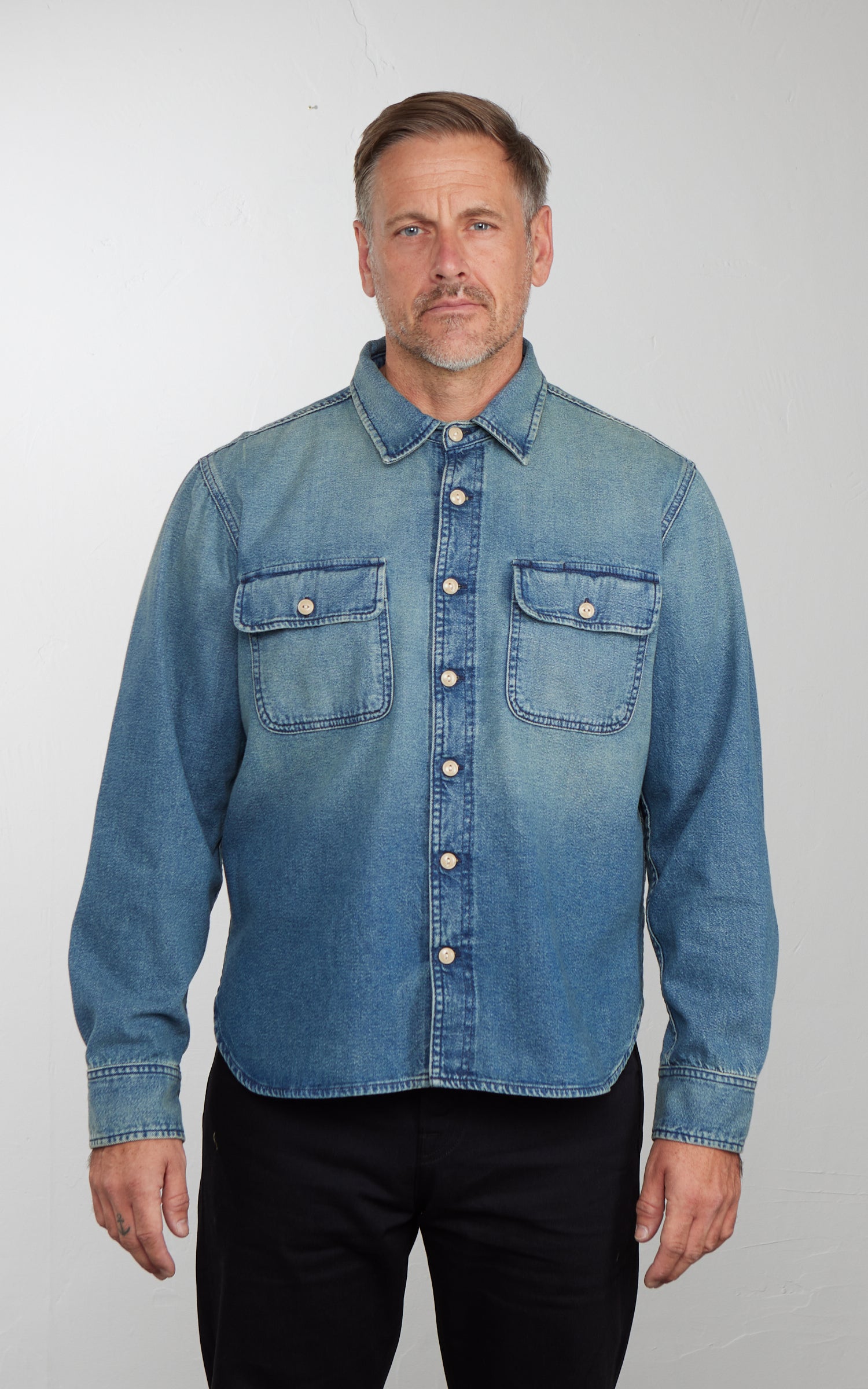 Rogue Territory Field Shirt Washed Out Indigo