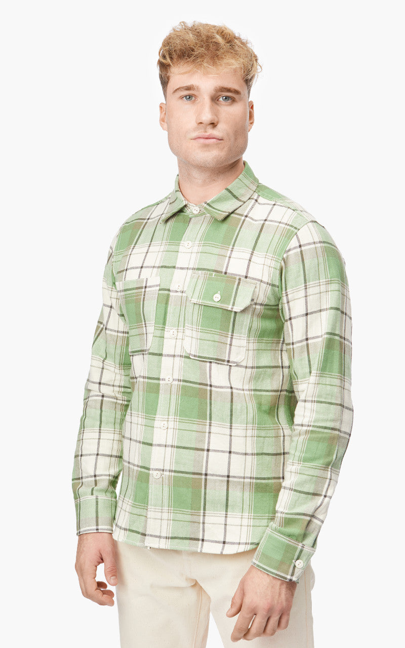 Rogue Territory Field Shirt Light Green Plaid