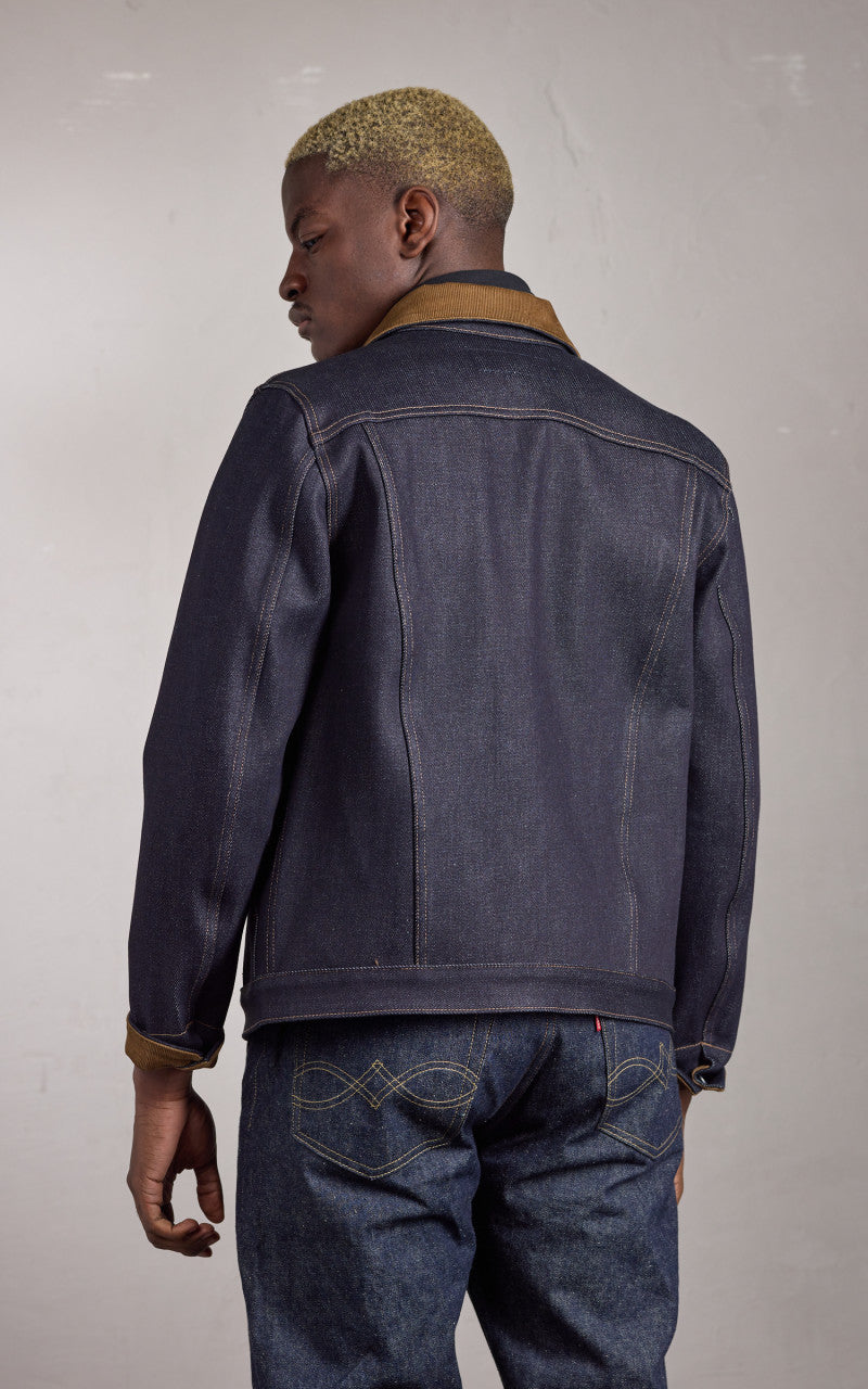 Rogue Territory Supply Jacket Corduroy Collar Selvedge Indigo 22oz