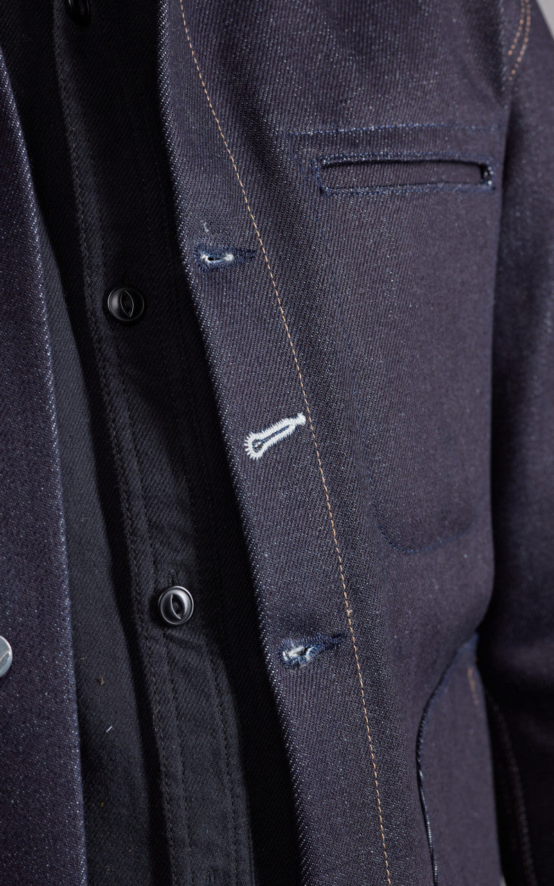 Rogue Territory Supply Jacket Corduroy Collar Selvedge Indigo 22oz