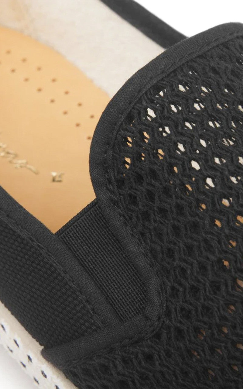 Rivieras Classic Toile & Filet Moccasin Black