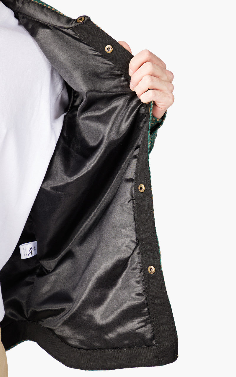 Rogue Territory Field Shirt Green Wool Dot Lined