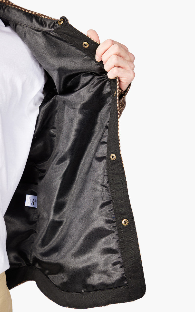 Rogue Territory Field Shirt Brown Wool Dot Lined