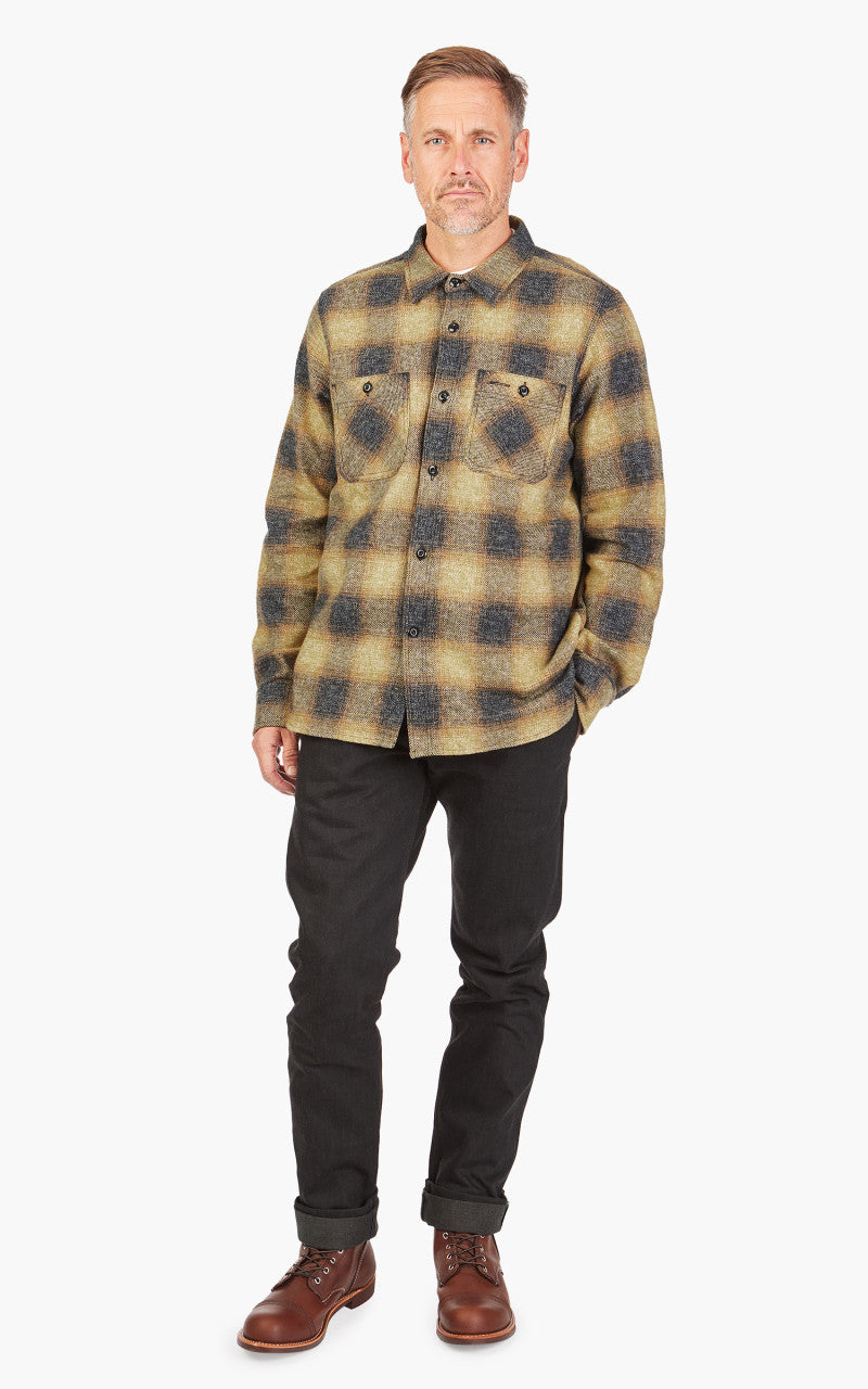 Rogue Territory BM Shirt Ombre Plaid Gold