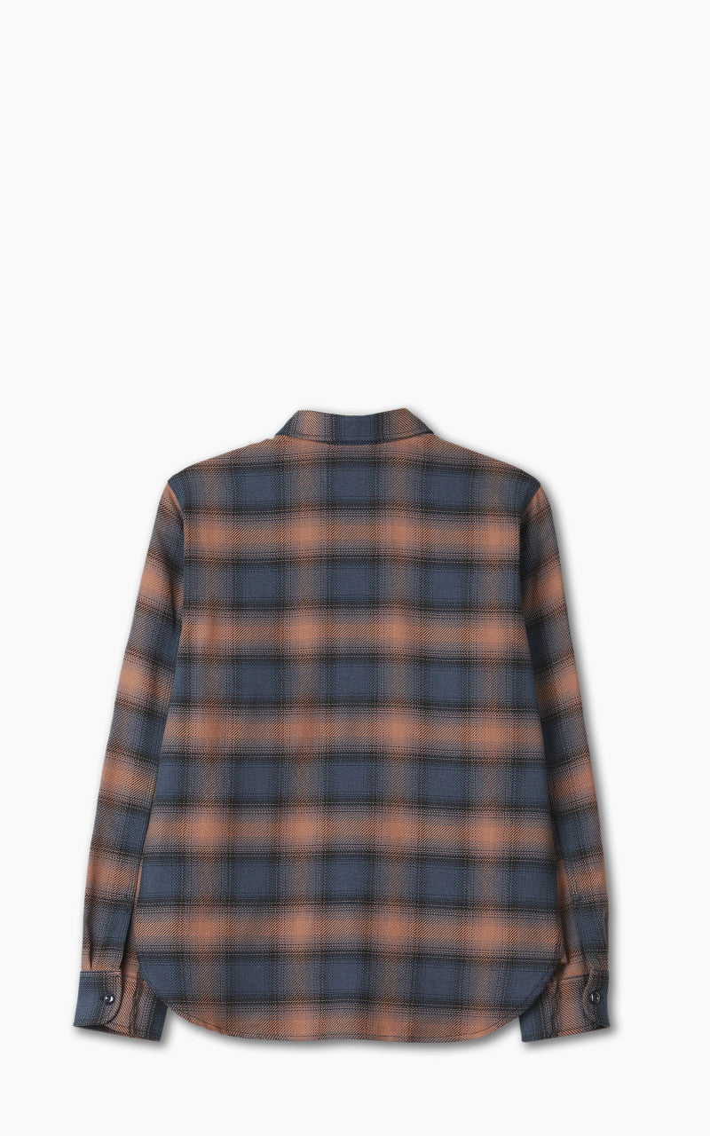 Rogue Territory Field Shirt Navy/Blush Ombre Plaid
