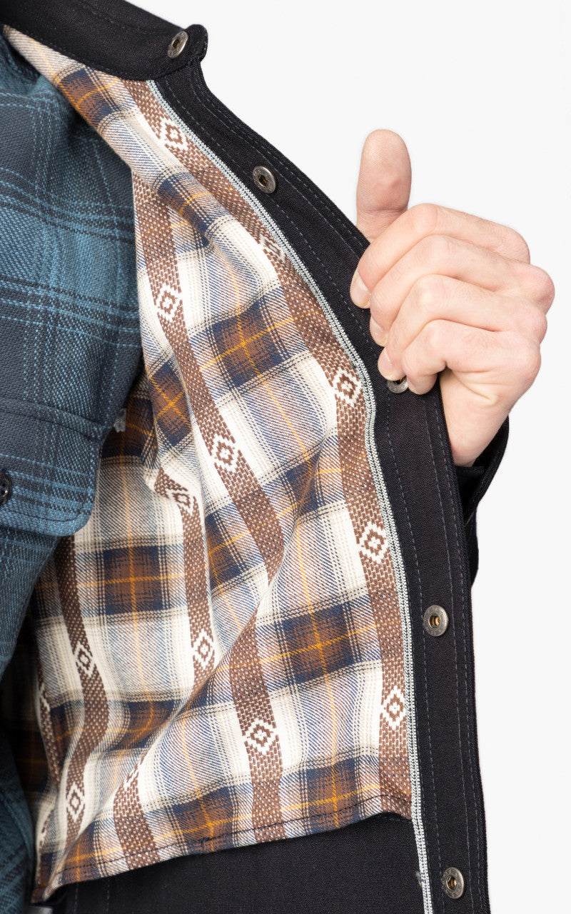 Rogue Territory Service Shirt Lined Indigo Selvedge Denim 11oz