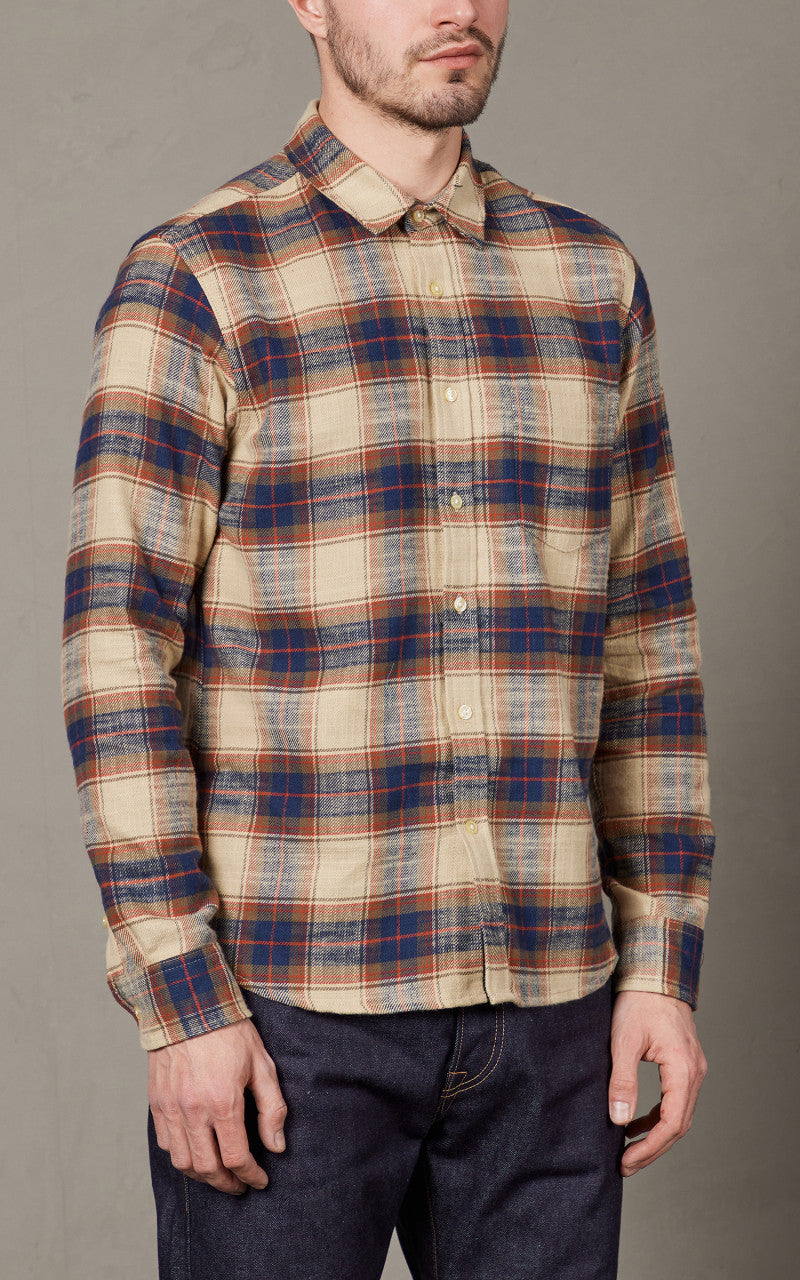 Rogue Territory Oxford Shirt Khaki Slub Plaid