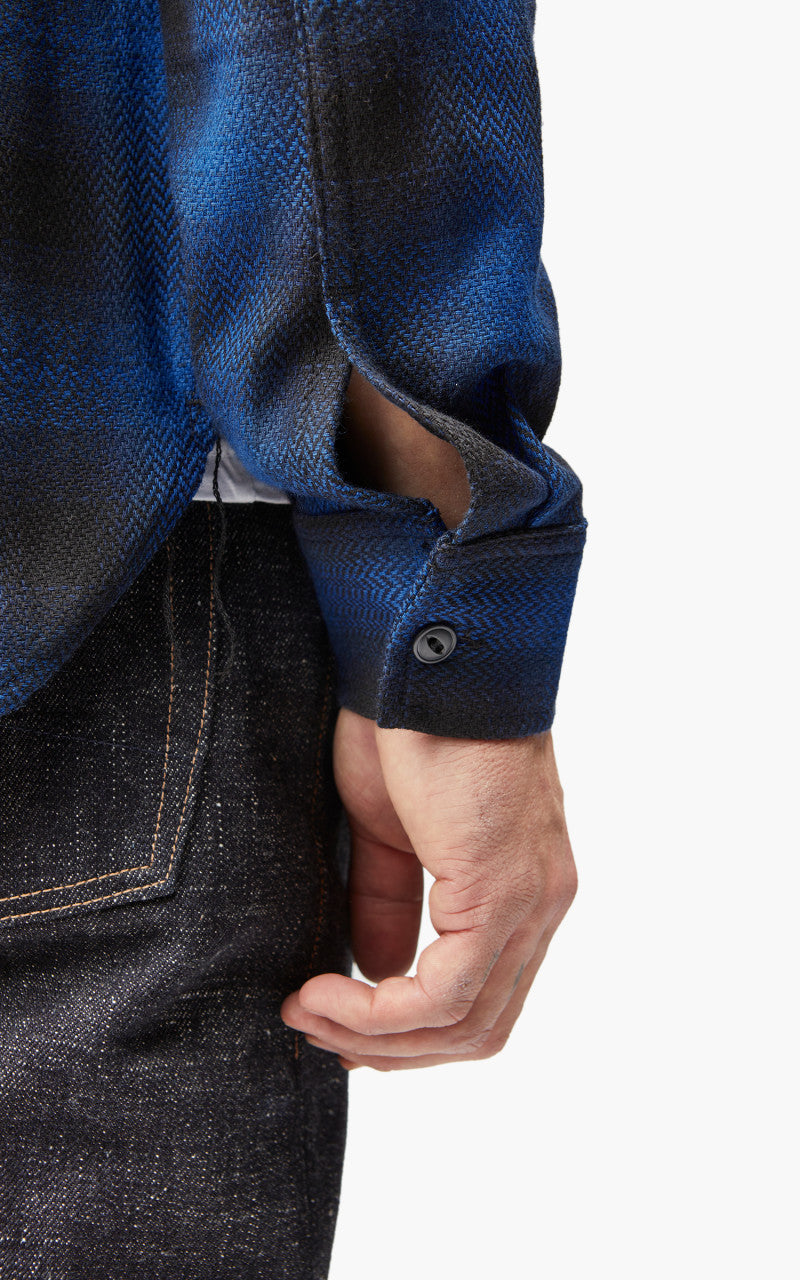 Rogue Territory Western Shirt Heavy HB Blue Plaid