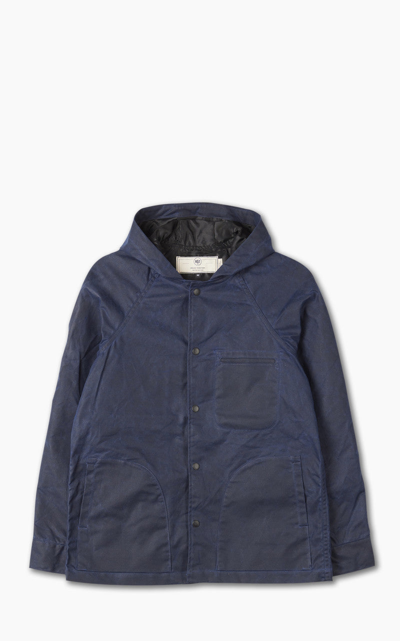 Rogue Territory Hooded Ridgeline Jacket Waxed Navy