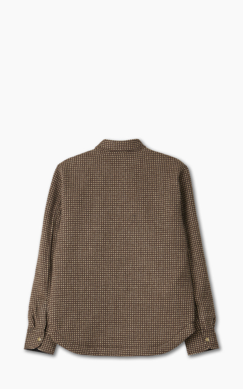 Rogue Territory Field Shirt Brown Wool Dot Lined