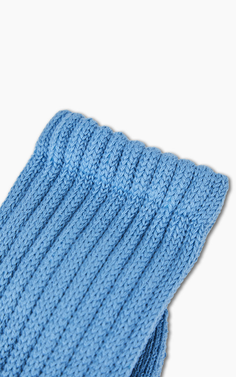 RoToTo R1334 Loose Pile Crew Socks Medium Blue