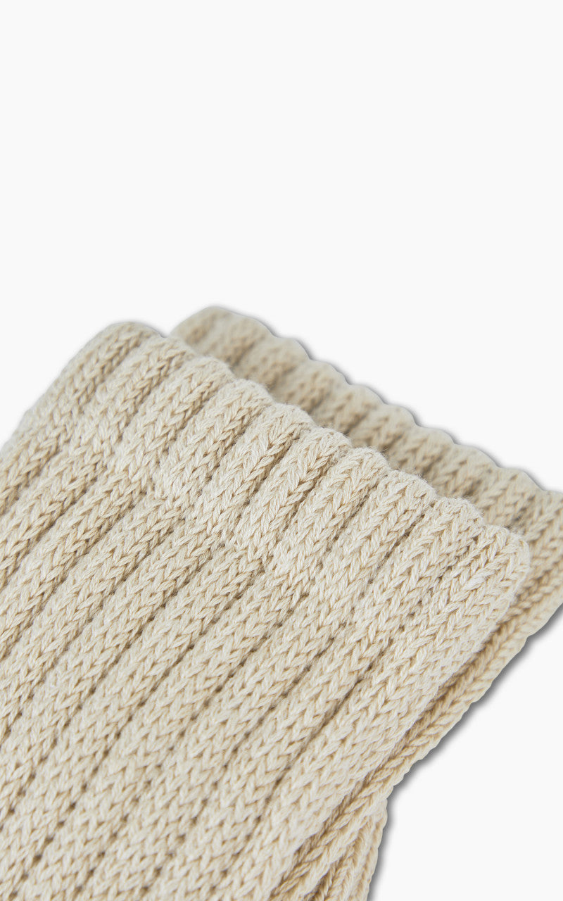 RoToTo R1334 Loose Pile Crew Socks Raw Beige