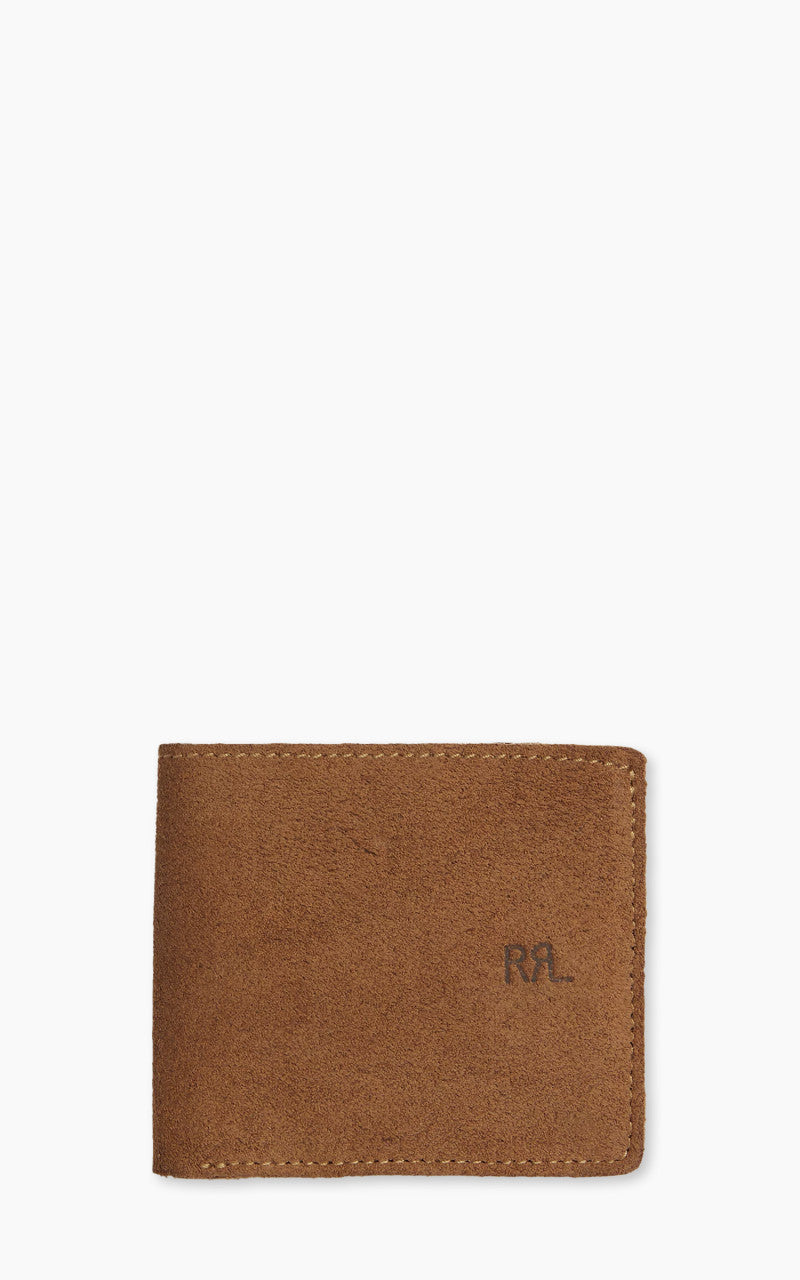 RRL Roughout Suede Billfold Wallet Light Java