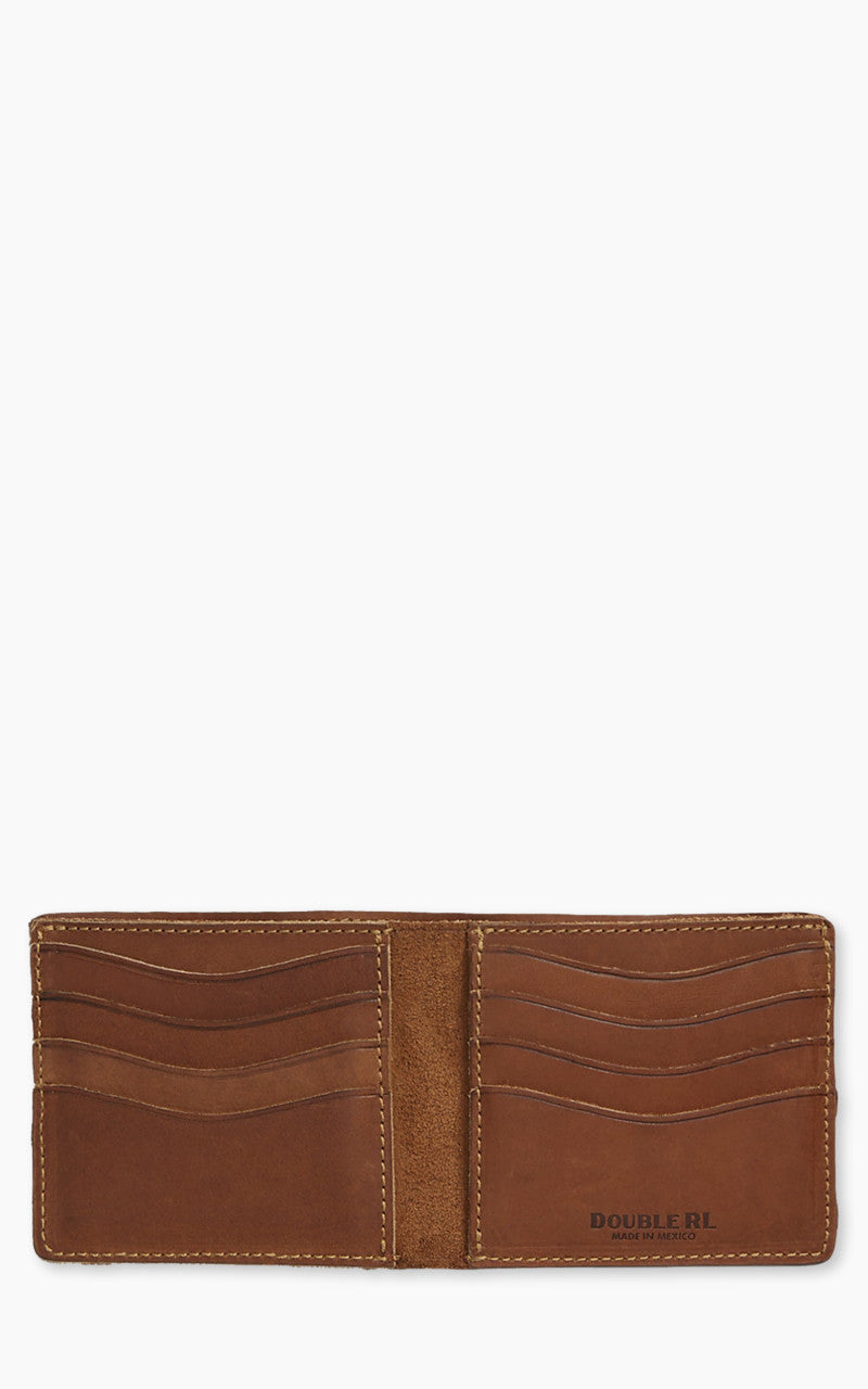 RRL Roughout Suede Billfold Wallet Light Java
