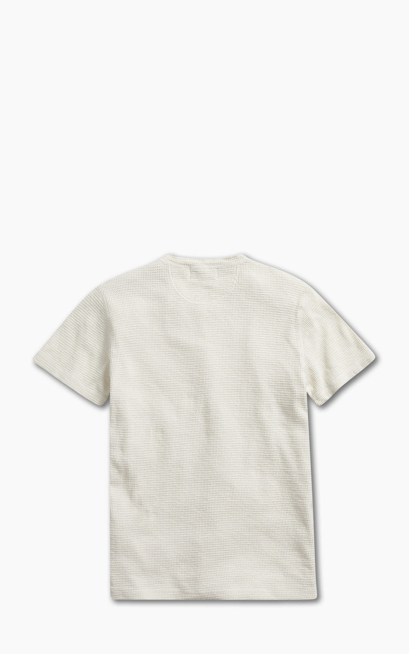 RRL Waffle-Knit Henley Shirt Paper White