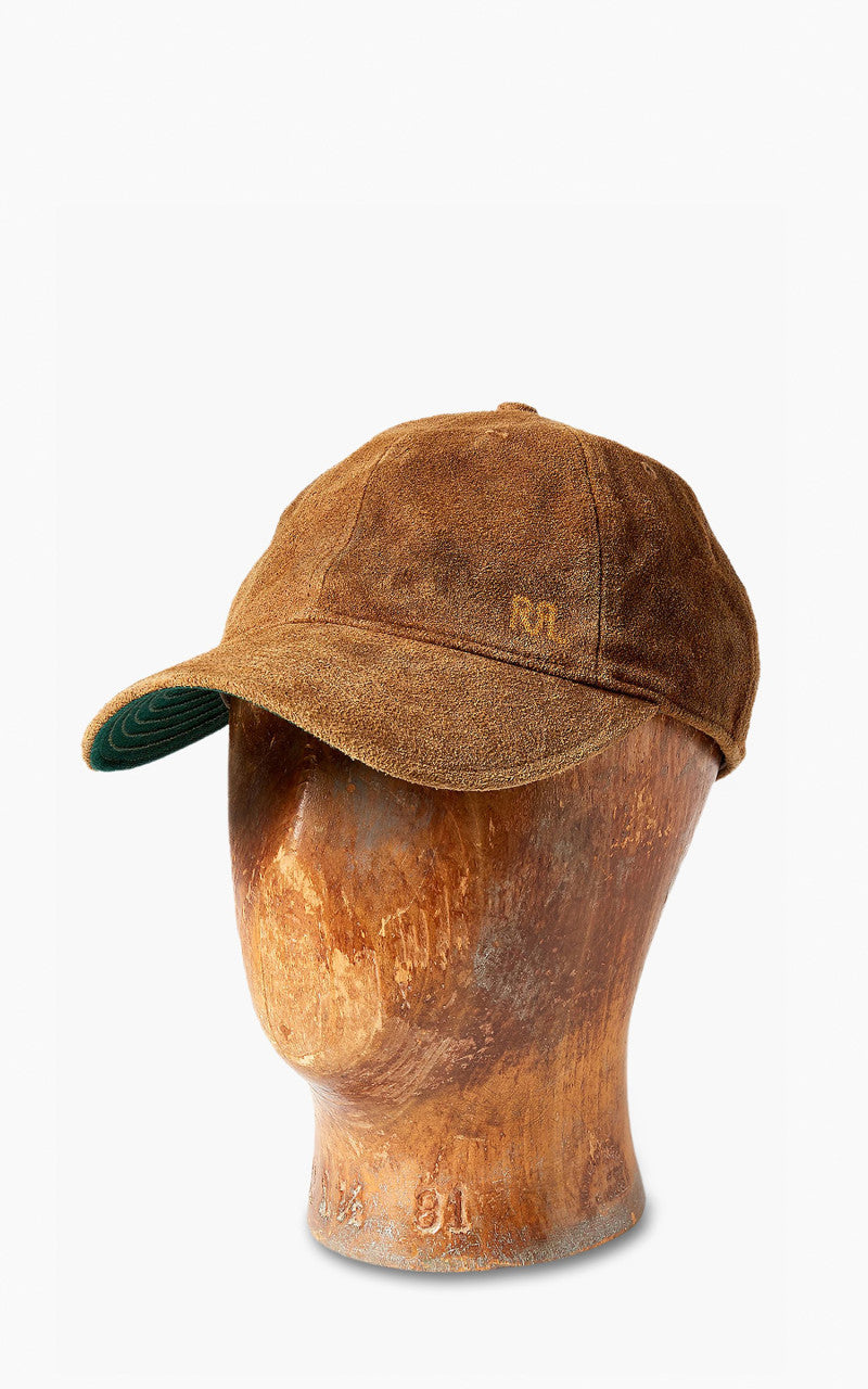 帽子 RRL D CAP BROWN CHECK RRL Roughout Suede Ball Cap Brown