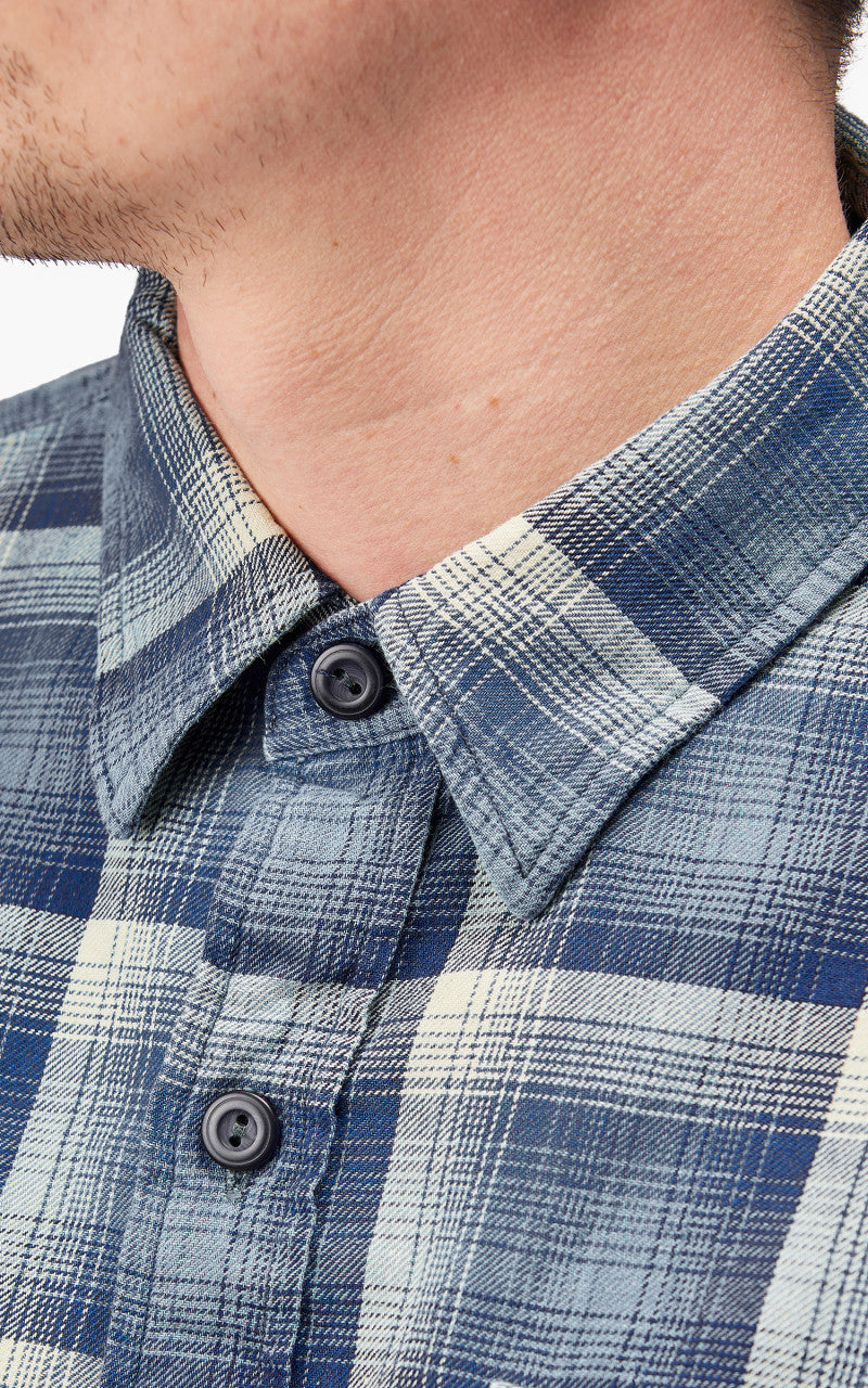 RRL Clint Western Shirt Indigo/Cream