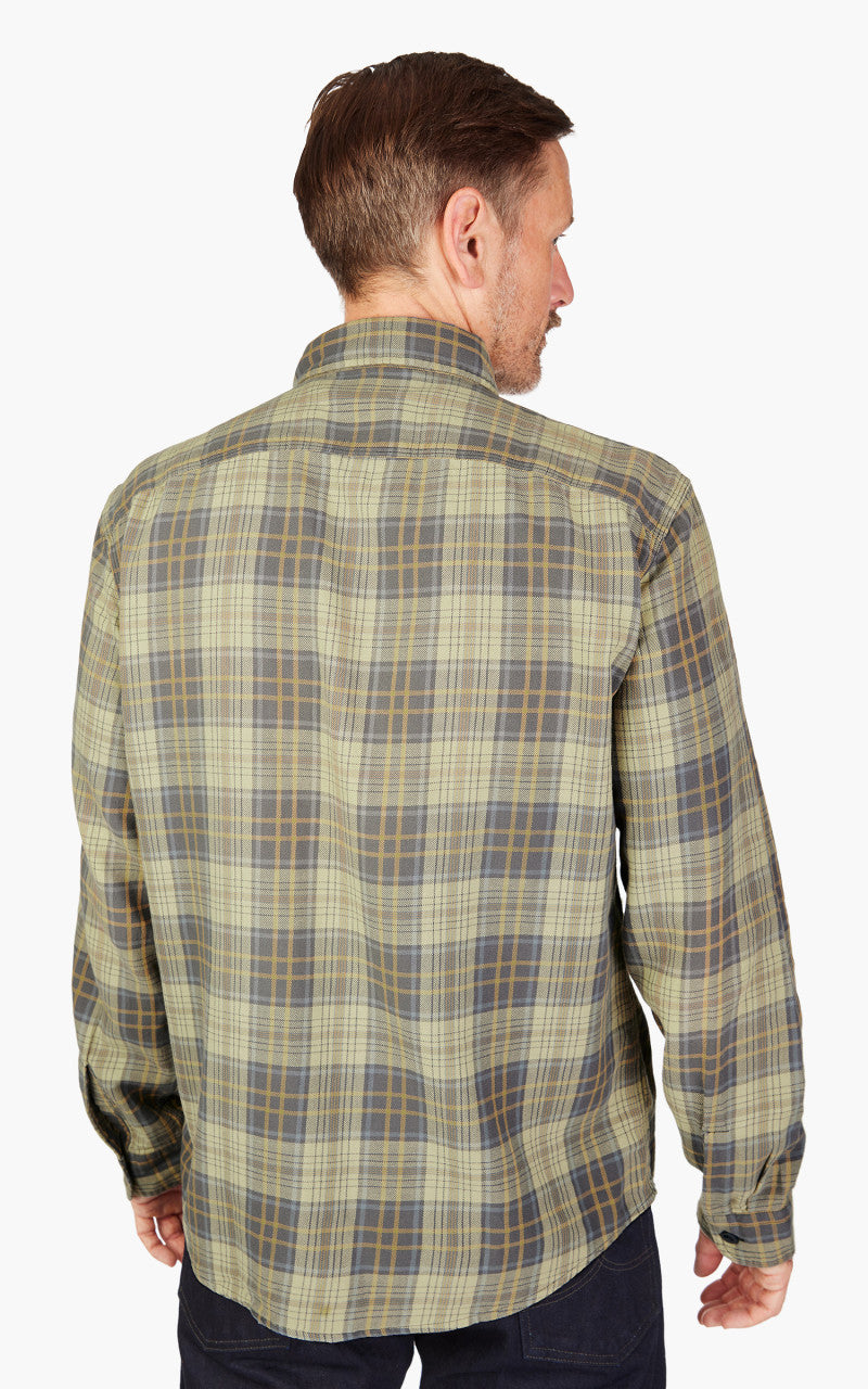 RRL Matlock Western Shirt Faded Blue/Yellow
