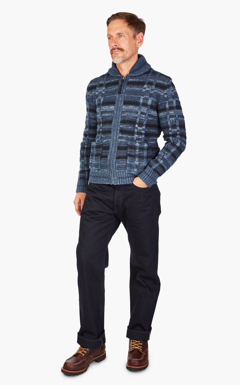 RRL Full Zip Cardigan Indigo
