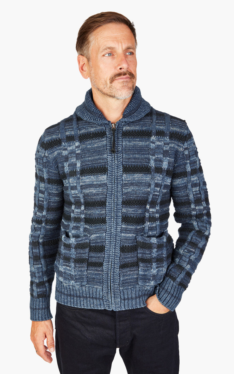 RRL Full Zip Cardigan Indigo