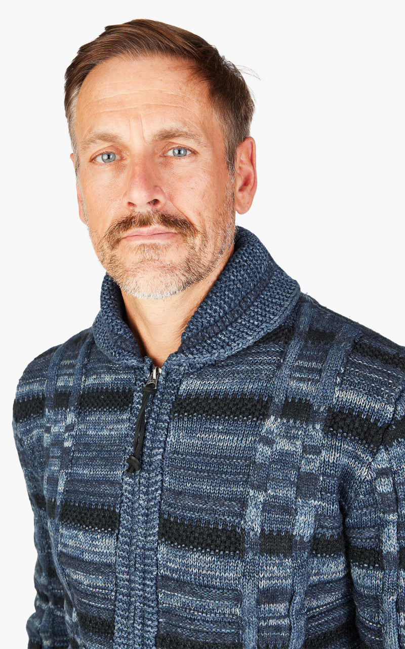 RRL Full Zip Cardigan Indigo