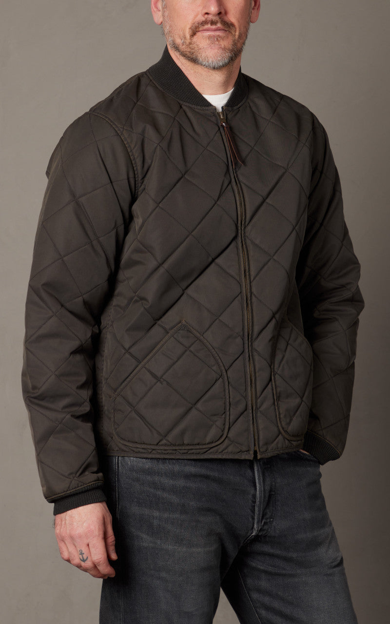 RRL Benton Lined Bomber Jacket Vintage Black