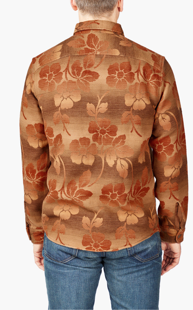 RRL Floral Jacquard Workshirt Brown/Orange