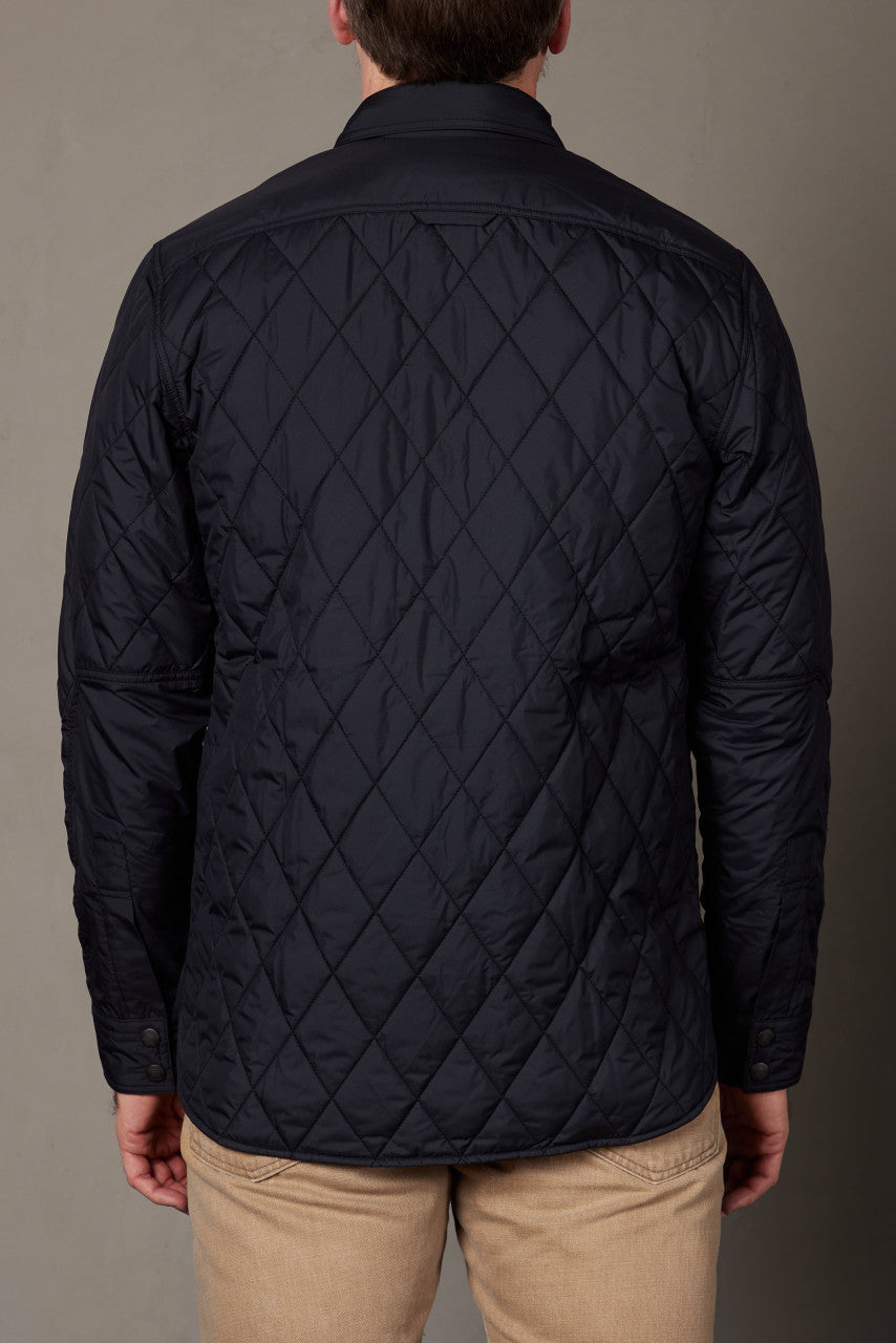 RRL Quilted Shirt Jacket Black