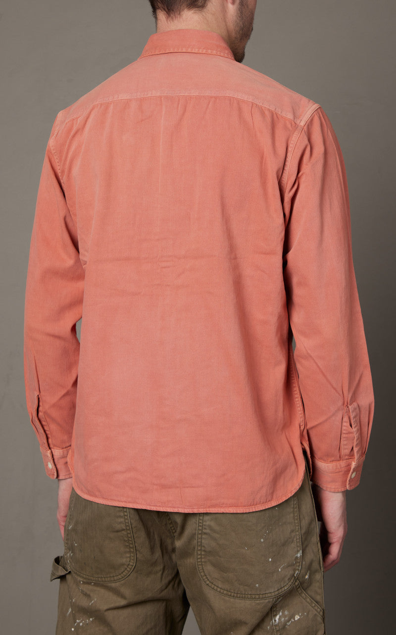 RRL Garment-Dyed Twill Workshirt Service Red