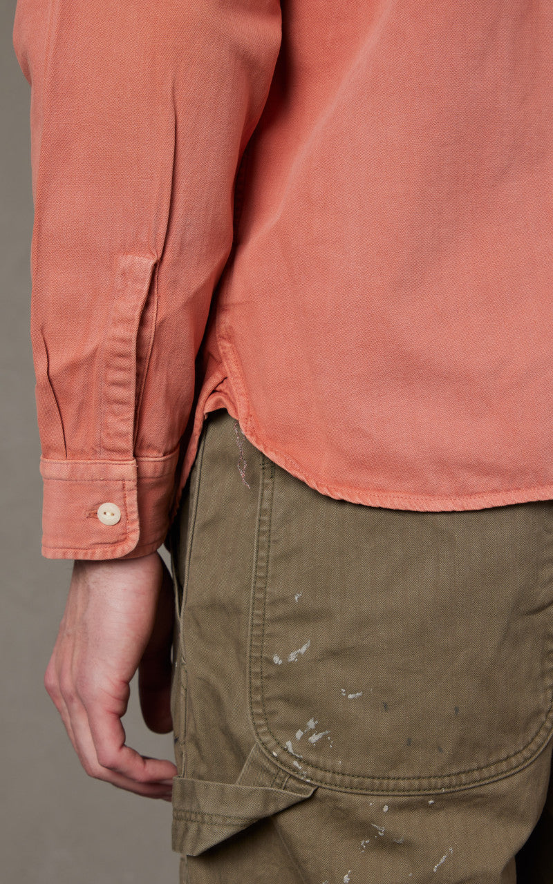 RRL Garment-Dyed Twill Workshirt Service Red