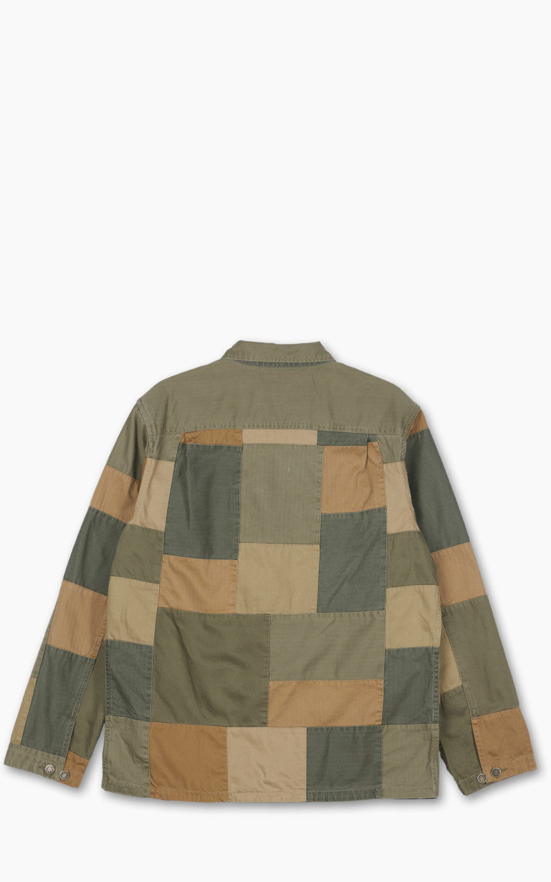 RRL Limited-Edition Patchwork Overshirt Olive Multi