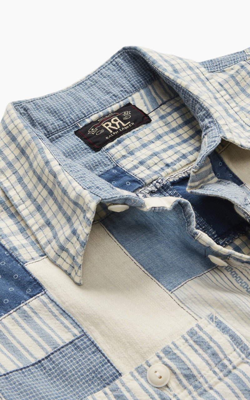 RRL Limited-Edition Patchwork Workshirt Indigo Multi
