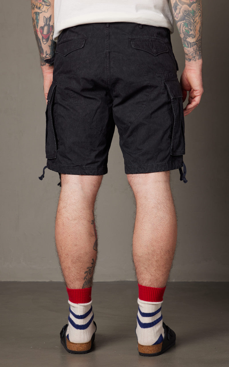 RRL Regiment Poplin Cargo Short Black