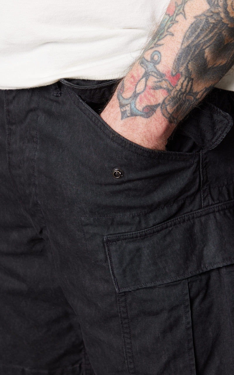 RRL Regiment Poplin Cargo Short Black