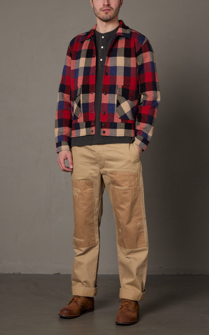 RRL Plaid Wool Jumper Jacket Red Multi